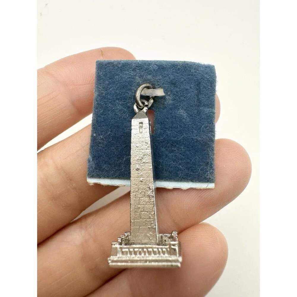 Washington Monument DC 3D 925 Solid Sterling Silver Charm Pendant